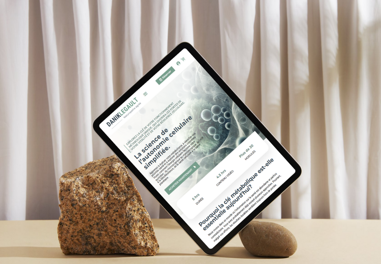 Site web de Danik Legault sur tablette
