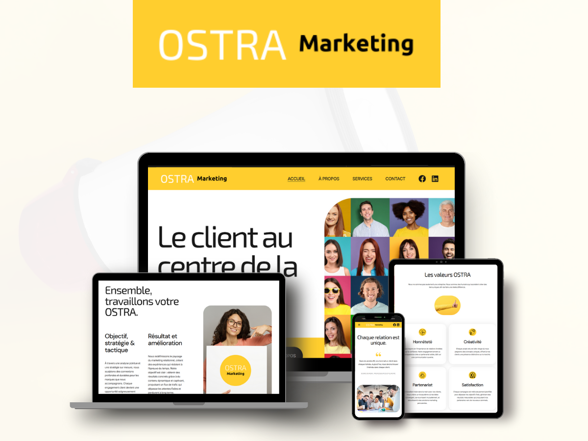 Mockup de Ostra marketing