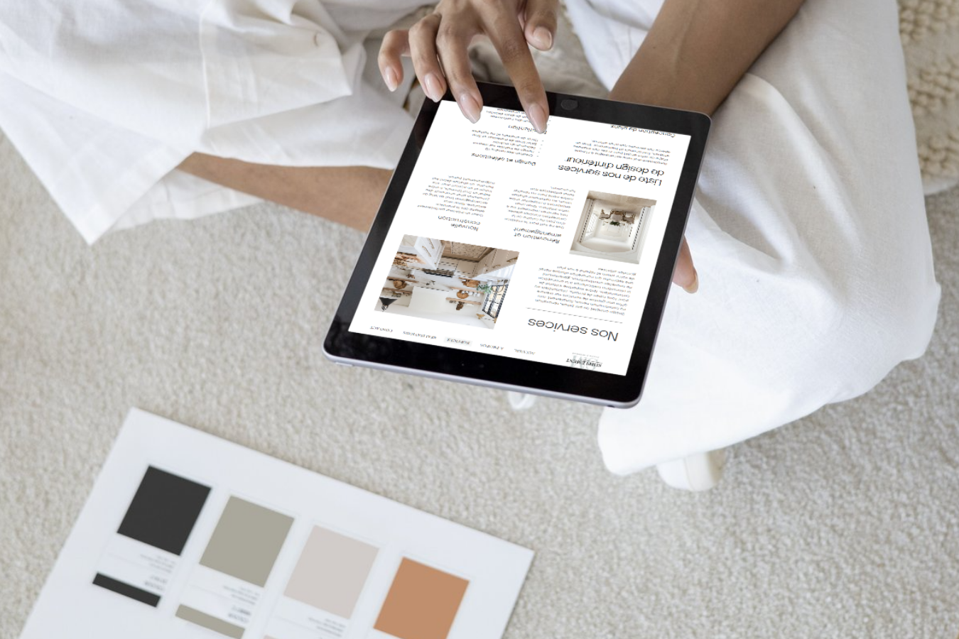 Mockup du site web mobile de Simplement-Moi